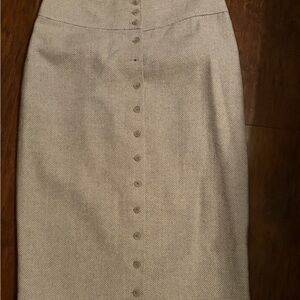 Black Label Ralph Lauren Wool and Silk 14 buttons  Skirt Women's  size 10